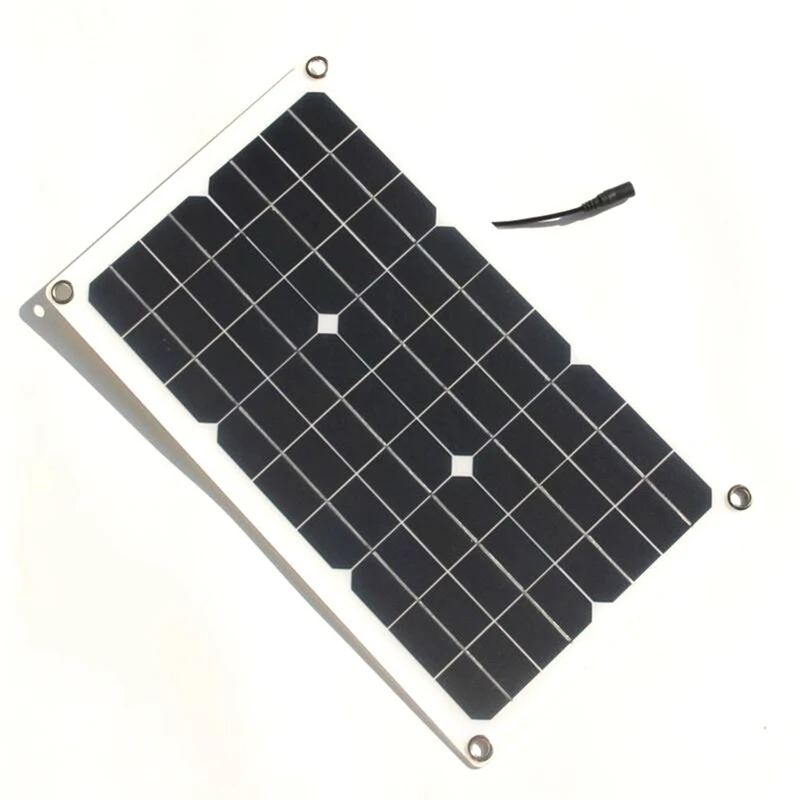 Комплект гибкой солнечной панели, 20 Вт, 12 В, двойной порт постоянного тока, уличный зарядный комплект для кемпинга, для автомобиля, RV, лодки, аккумулятора, мобильного телефона
