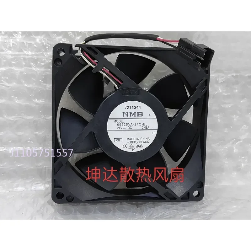 Original NMB 09225VA-24Q-BL 9025 24V 0.49A 9CM Three-Wire Alarm Inverter Fan for NMB