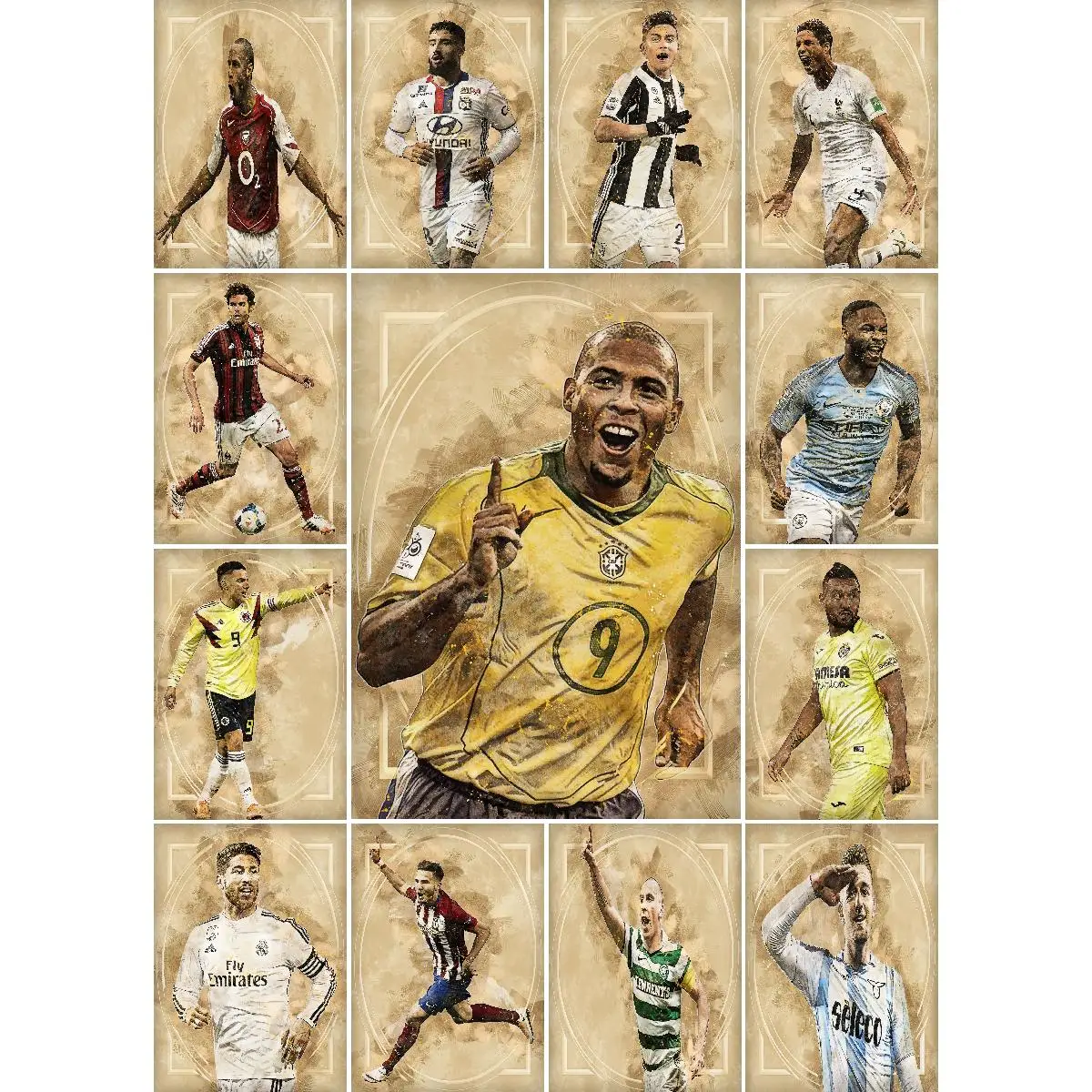 ملصق جداري نبيل فكير لتزيين المنزل ، لوحة فنية حديثة وأنيقة لغرفة المعيشة