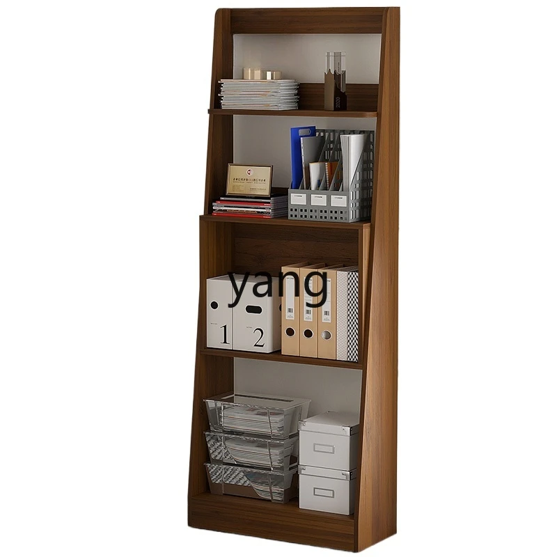 XYY Office Documents Shelf Side Cabinet Brochure Display Stand Wooden