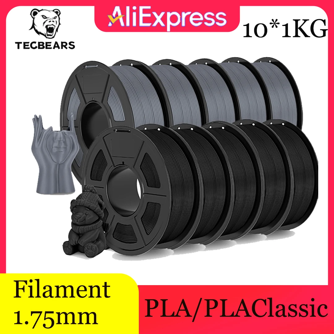 

TECBEAS 3d Printer Filament PLA/PLA Claissc Neatly Wound Coloful HighToughness 1.75mm FDM For 3D Filament Fast delivery EU UK US