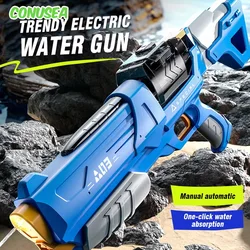Electric Water Gun Automatic Water Suction Guns LED Shooting Pistol Watergun Outdoor Games Water Pool Beach Toy for Children Boy