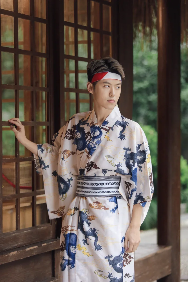 الخريف الشتاء اليابانية القياسية كيمونو الذكور التقليدية الساموراي شهم دعوى Longyun بدلة رسمية المضادة للتجاعيد الملابس