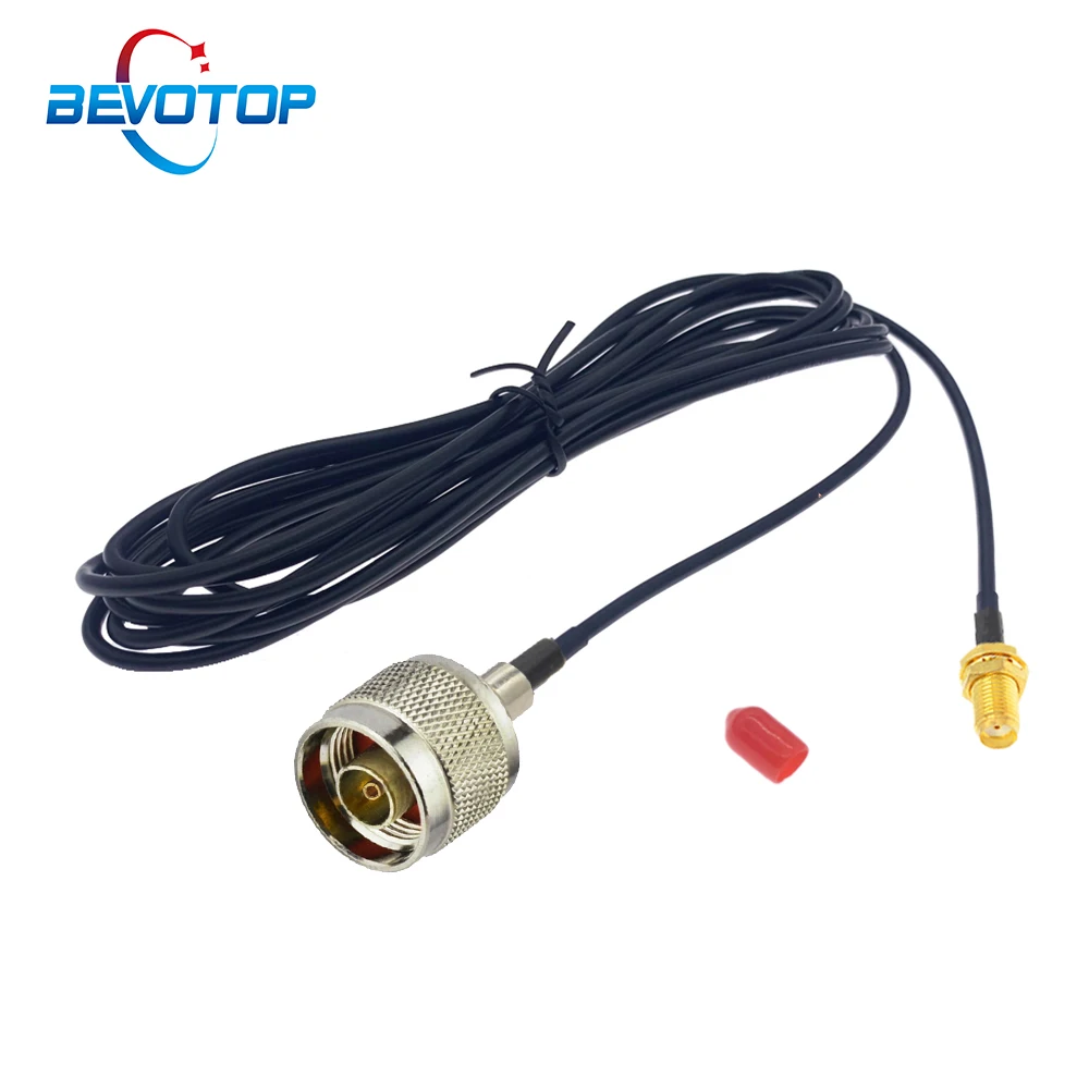 Custom RP N Male to SMA Female Bulkhead Jack RG174 Extension Cable RF Coaxial Jumper Pigtail for 4G LTE Wireless Router Gateway
