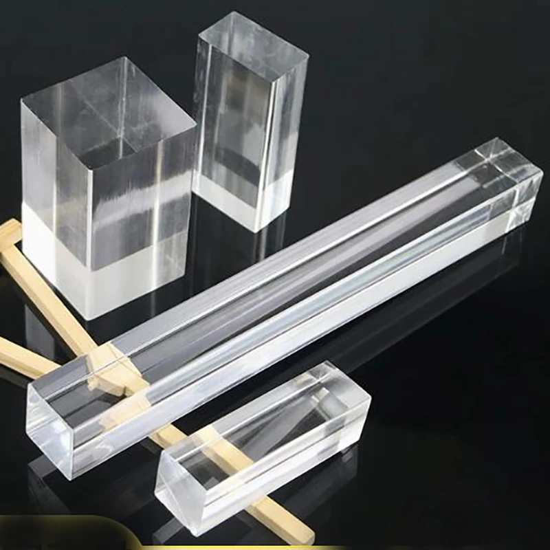 Square Clear Acrylic Rod Perspex Plastic Solid Bar