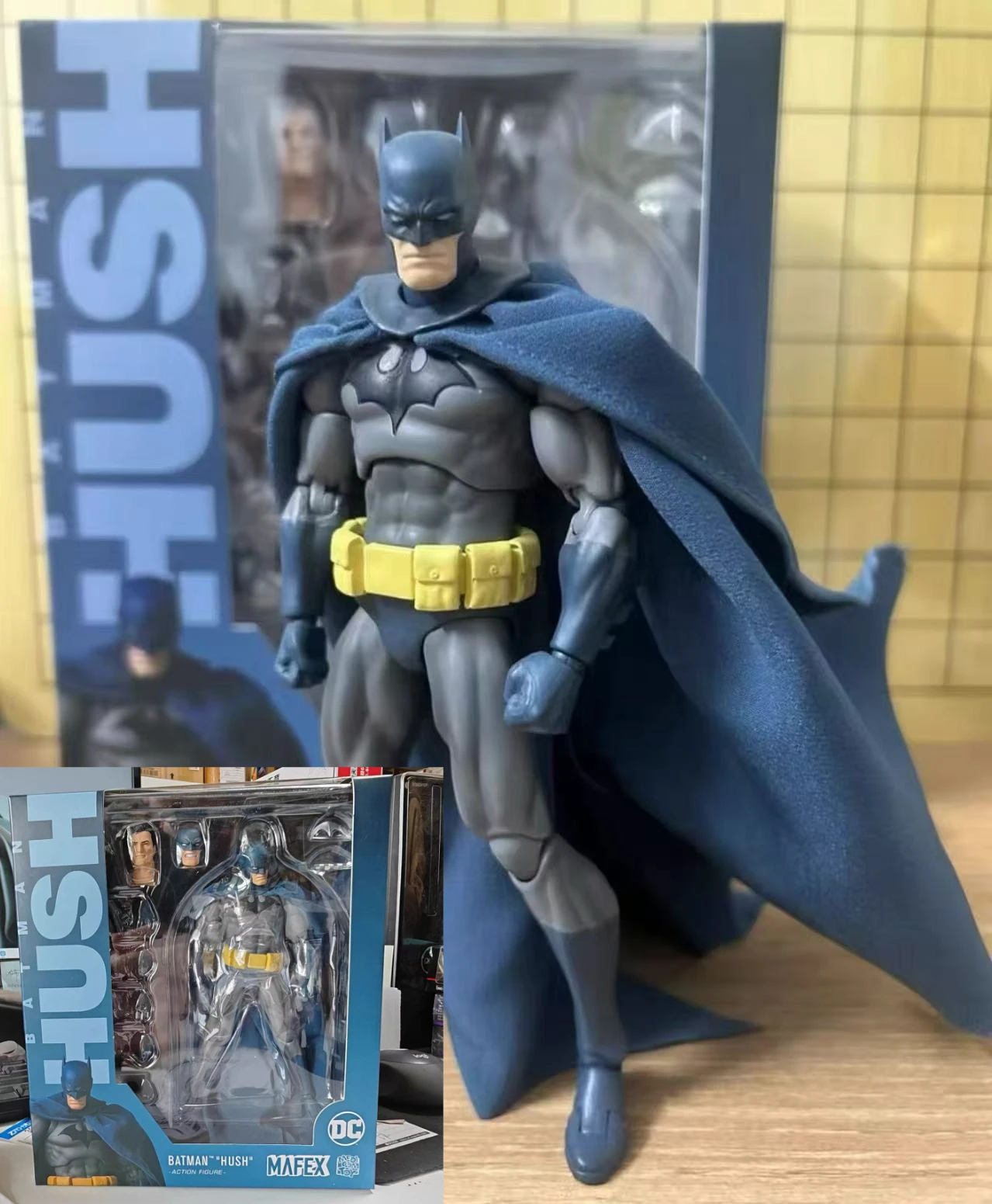 

In Stock Original Medicom Toy Reissue Mafex 105 Batman Hush Batman No.105 Anime Action Collection Figures Model Toys