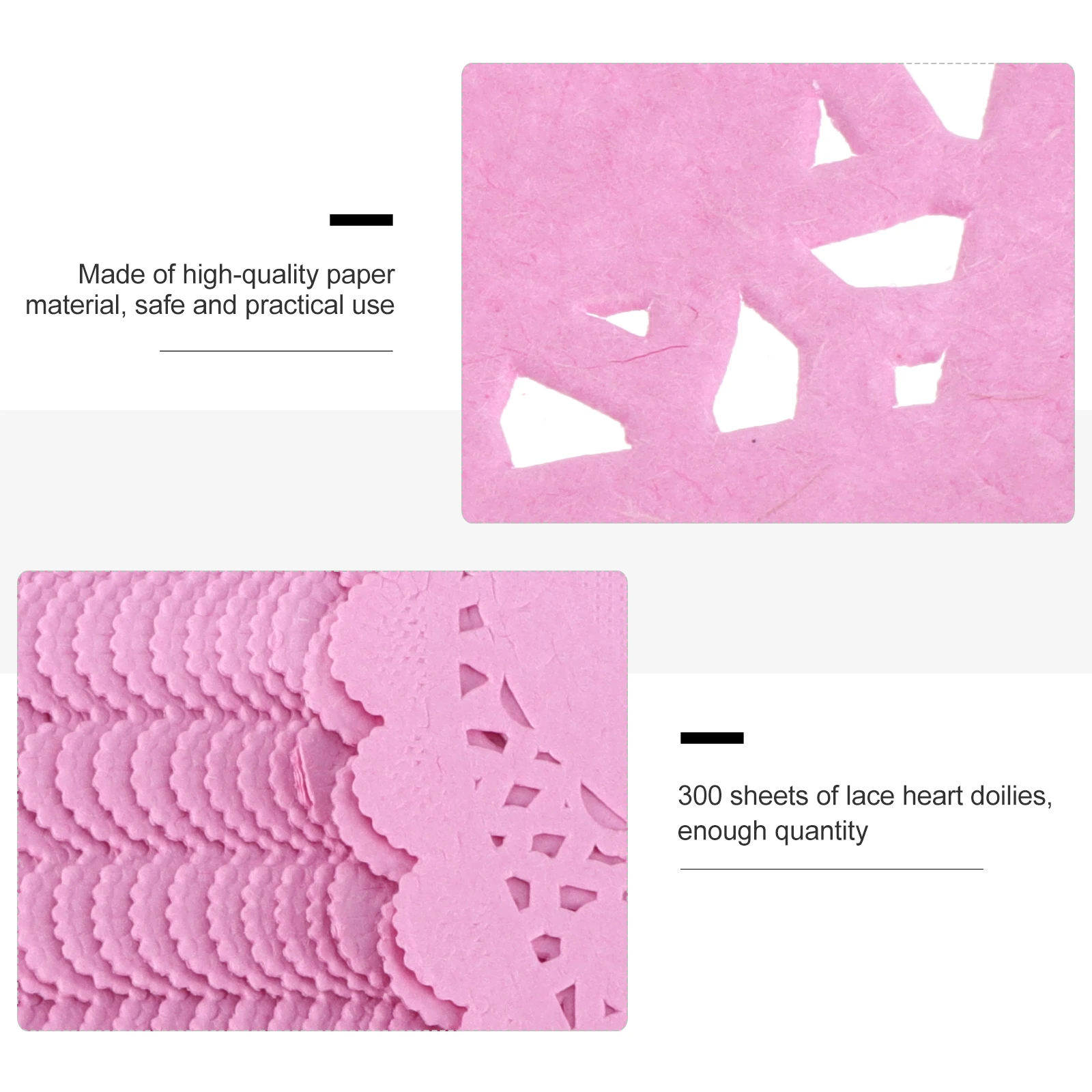

300 Sheets Shaped Paper Doilies 4 Inch White Red Pink Cake Mats Oil Absorbing Placemats for Cake Paper Mat