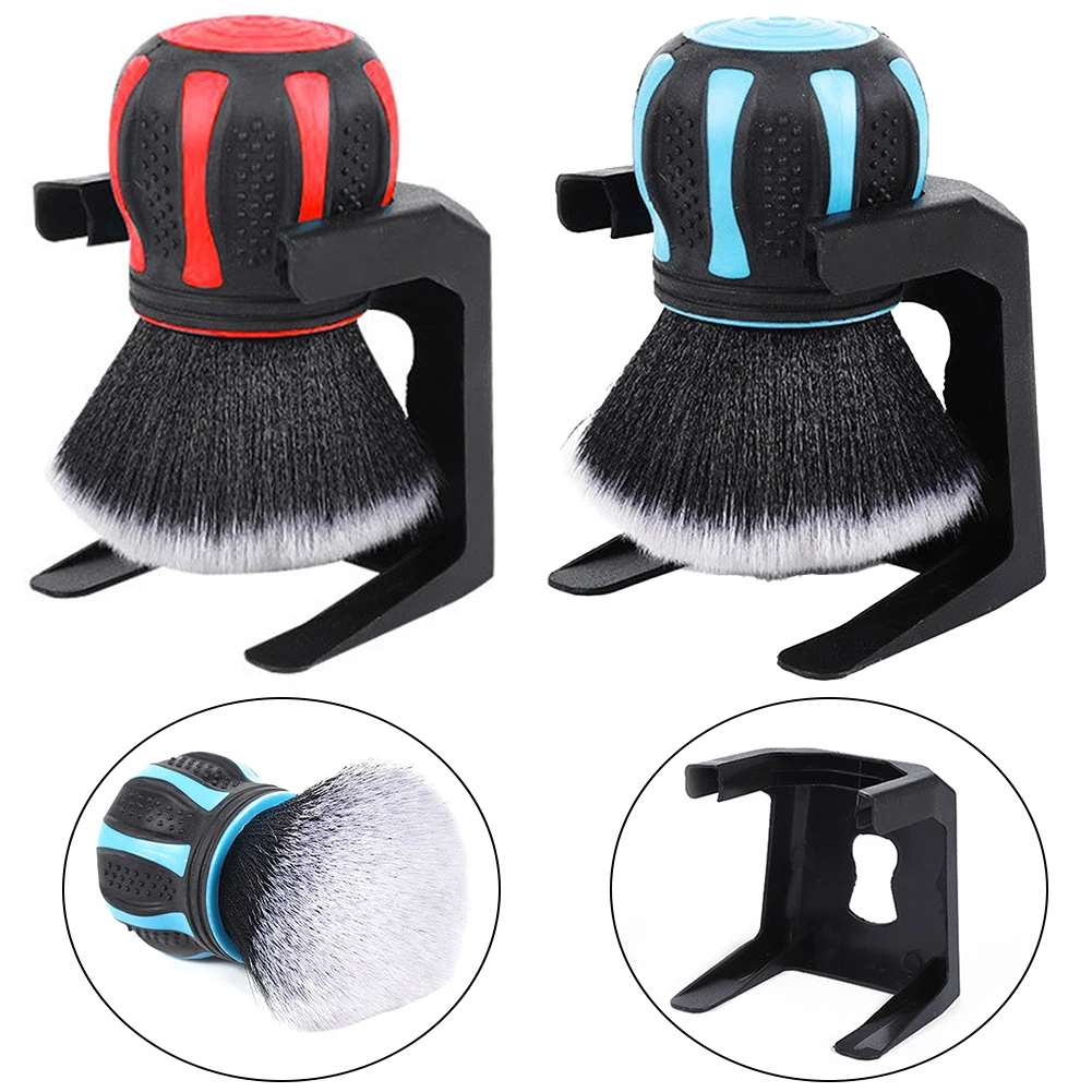 자동차 인테리어 브러시 부드러운 강모 브러시 고무 및 나일론 소재 보관 랙 호환 차량 디테일링 도구