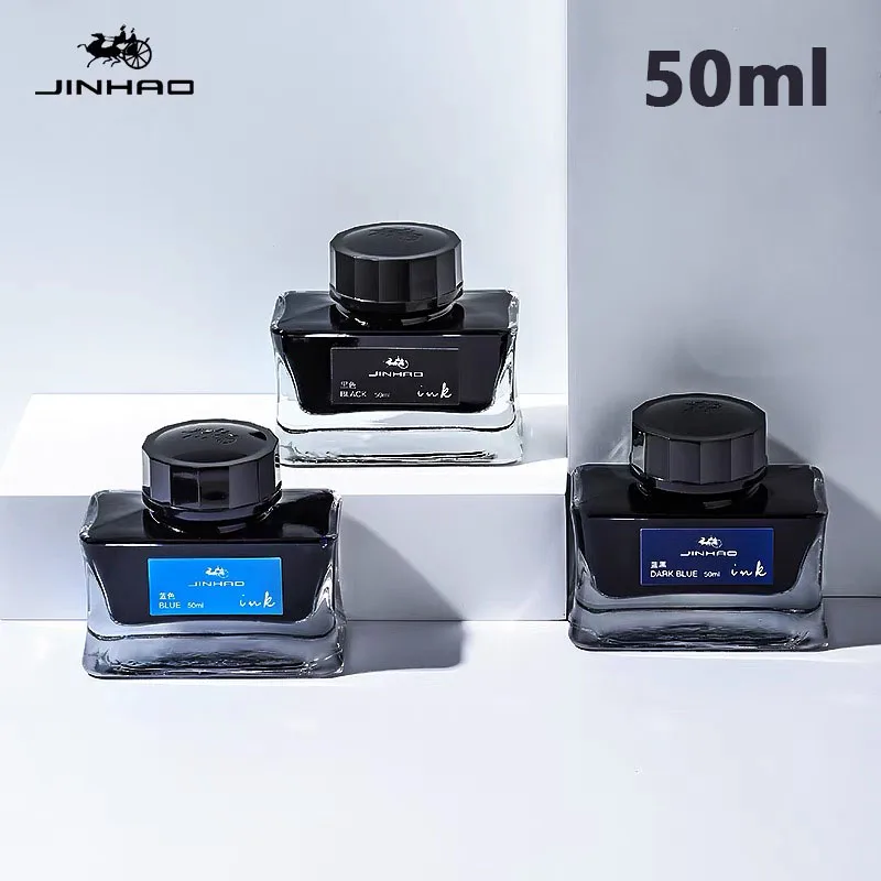 JINHAO 50ml/30ml Fountain Pen Ink Various Color Glass Bottled Ink Refill Cartridge School Writing Office Ink Supplies Stationery