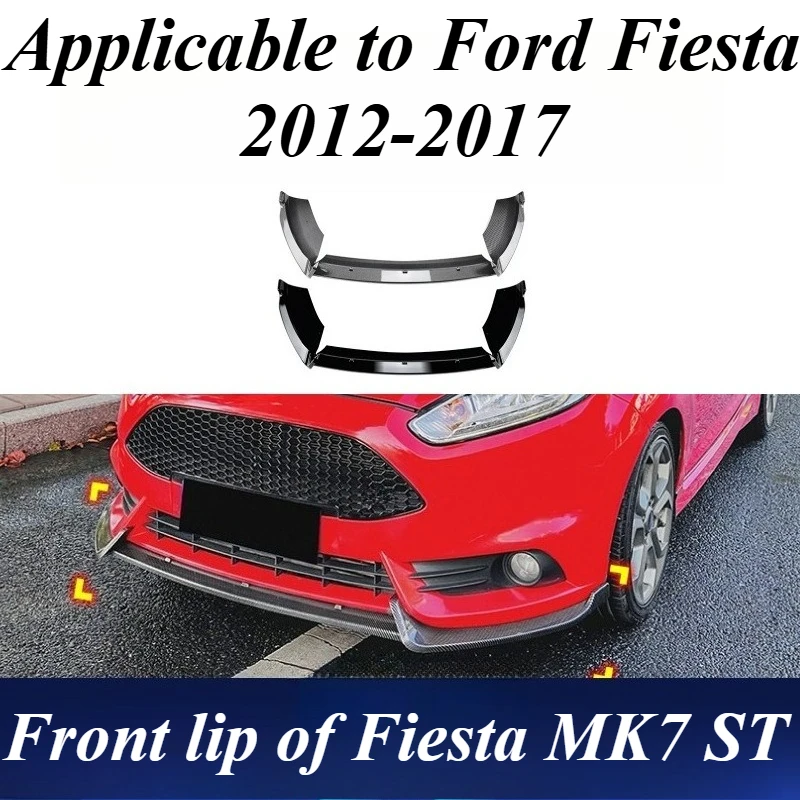 

For Ford Fiesta MK6 MK7 ST 2012-17 Front Bumper Lip Spoiler Kit Corner Splitters Addons PP Plastic Exterior Body Styling Upgrade