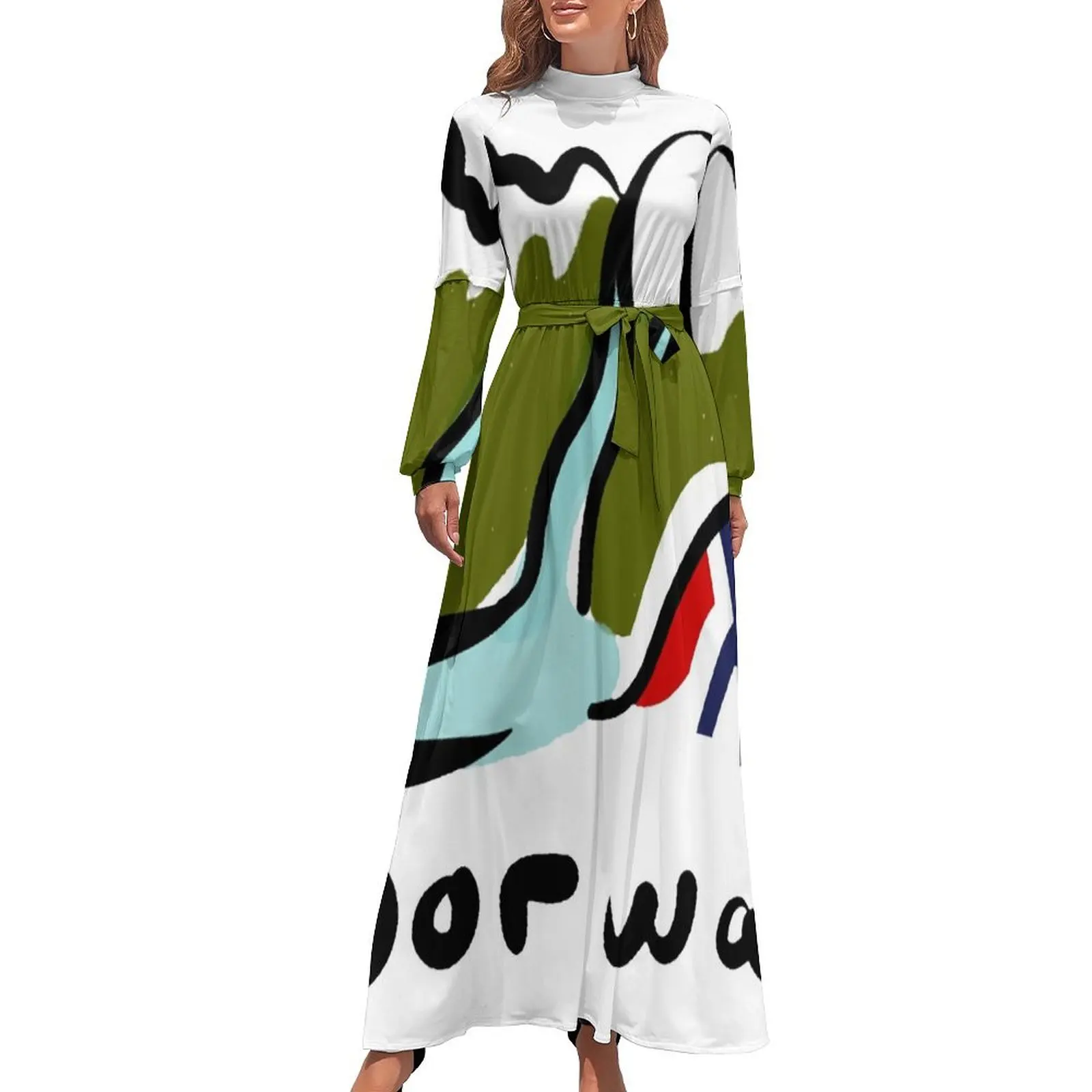 

Norway Flag design Fjord illustration Long Dress summer women's suit woman dress