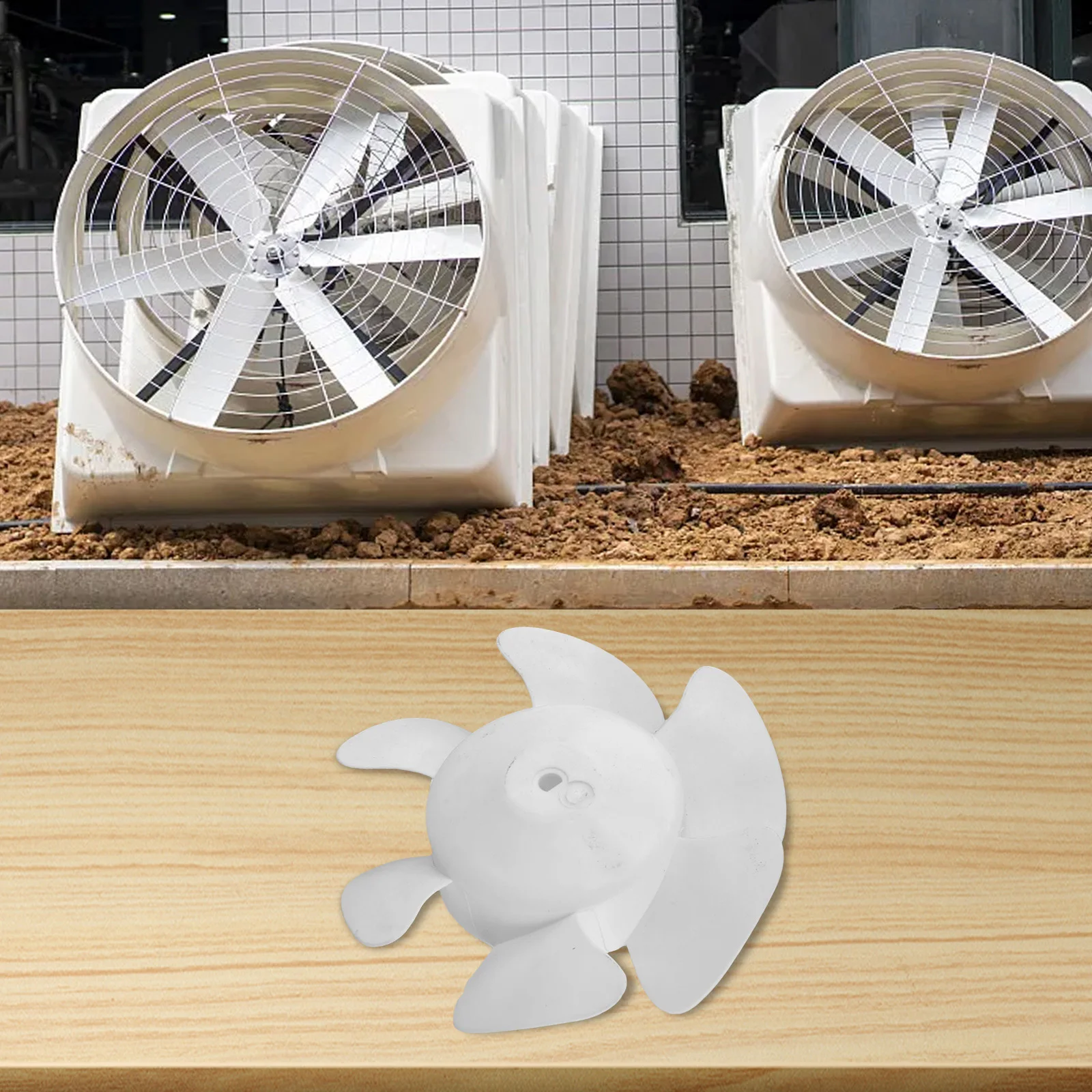 10 Inches Electric Fan Accessories Toilet Exhaust Fan Blades Noise Reduction Universal Fit Durable Glue Material