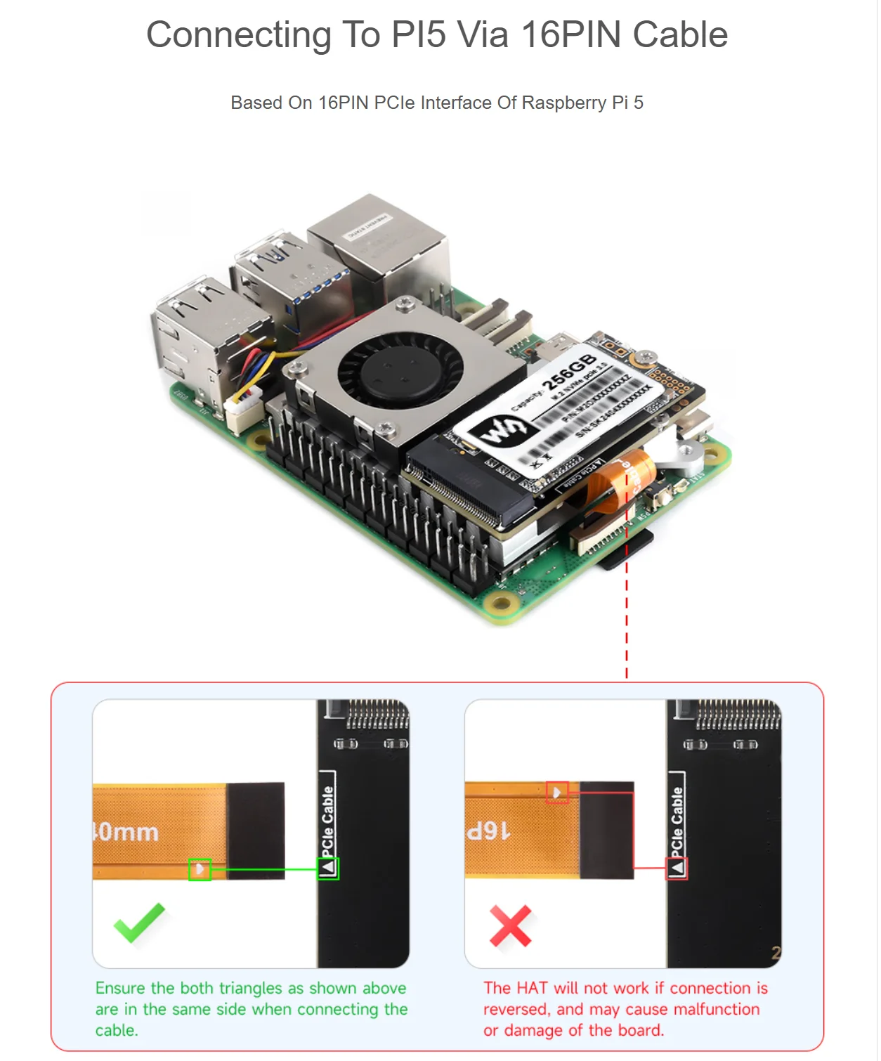 Placa adaptadora PCIe a M.2 (E) para Raspberry Pi 5, con ventilador de refrigeración, compatible con protocolo NVMe de tamaño 2242/2230 SSD M.2
