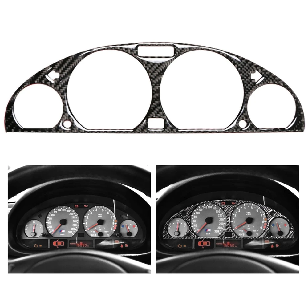 Autocollants de couverture de panneau interne en fibre de carbone, cadre décoratif, panneau Prada, BMW 3 E46 M3 1998-2005