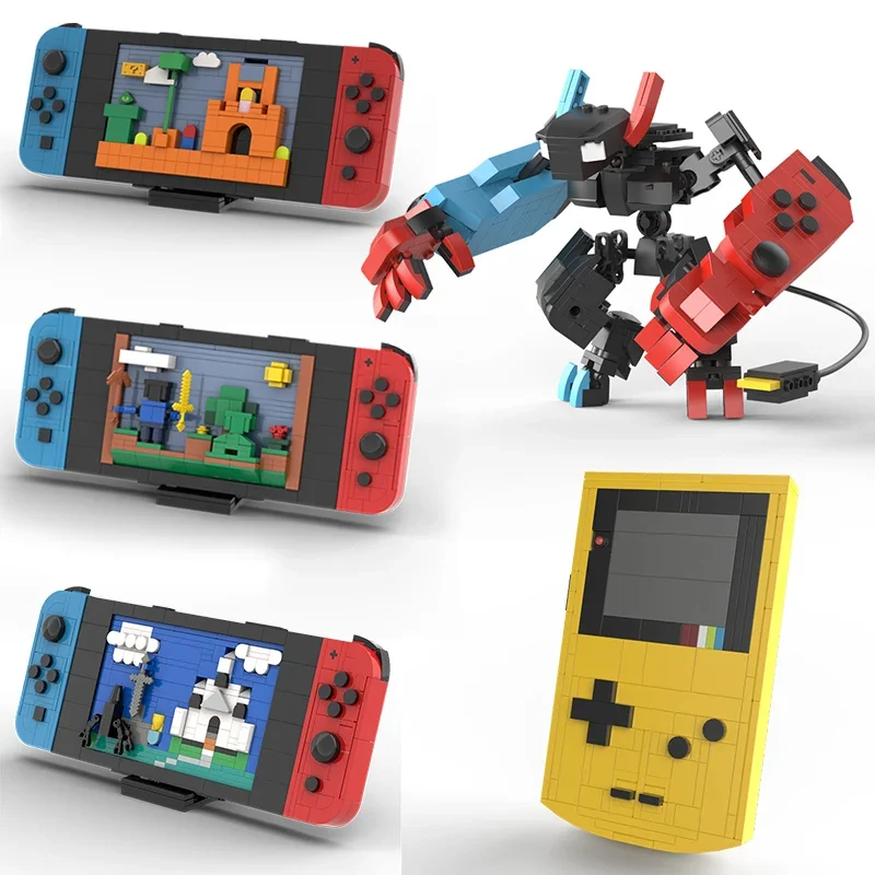 

Classic Handheld Game Console Building Blocks Set Retro Controller Machine Idea DIY Bricks Model Toys for Kid Adult Easter Gifts