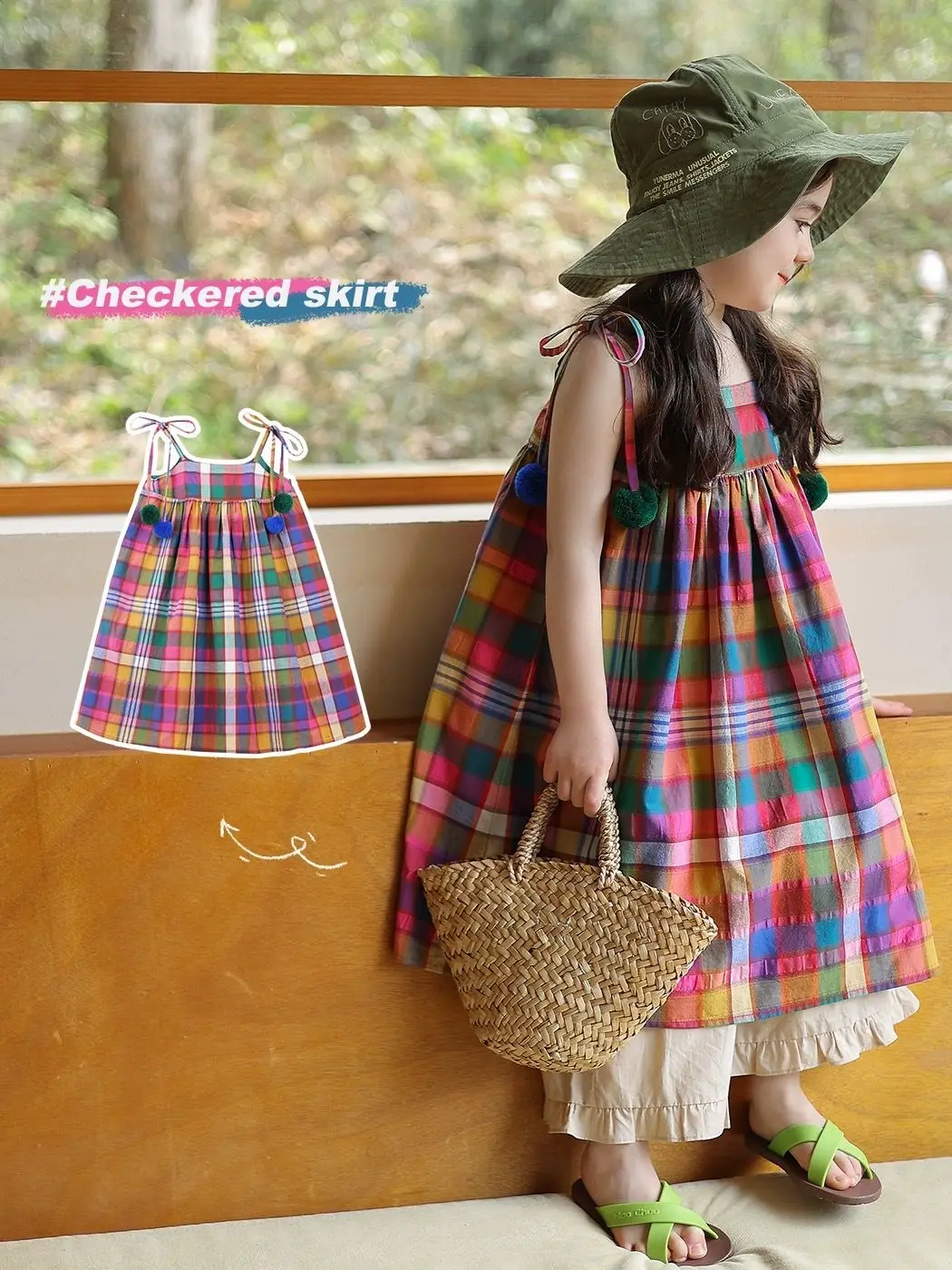 

2-10Years Toddler Baby Plaid Strap Dresses for Girls Loose Sleeveless Dress Tops Infant Summer Outfits Clothing 3 4 5 6 7 8 9