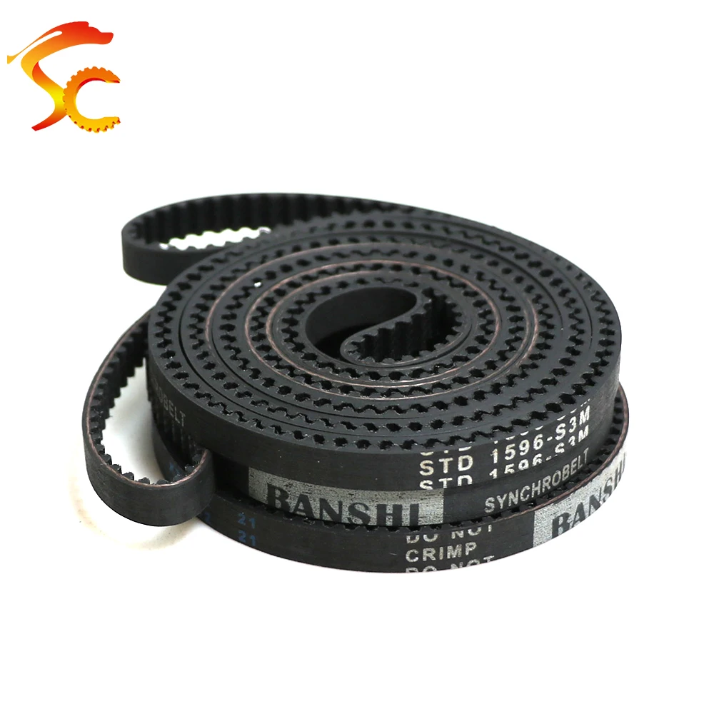 ONEFIRE S3M Timing Belt 1596 1800 2115 2271 3000mm Closed loop Synchronous Belt 6/10/15mm width Toothed Belt