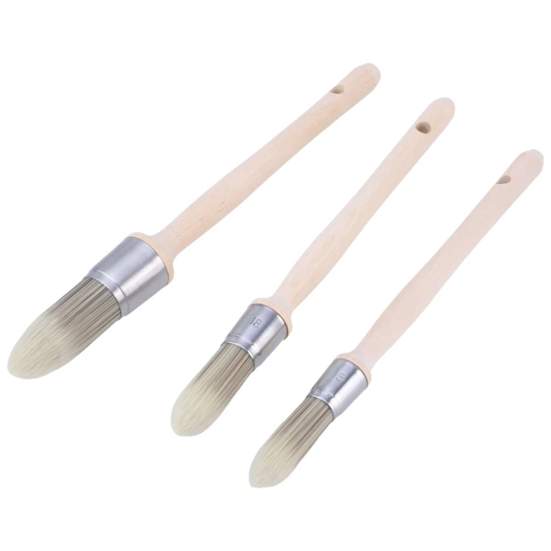 

Quality Paint Brushes 3Pack Trim Paint Brush for Wall Window Fine Details Dropship