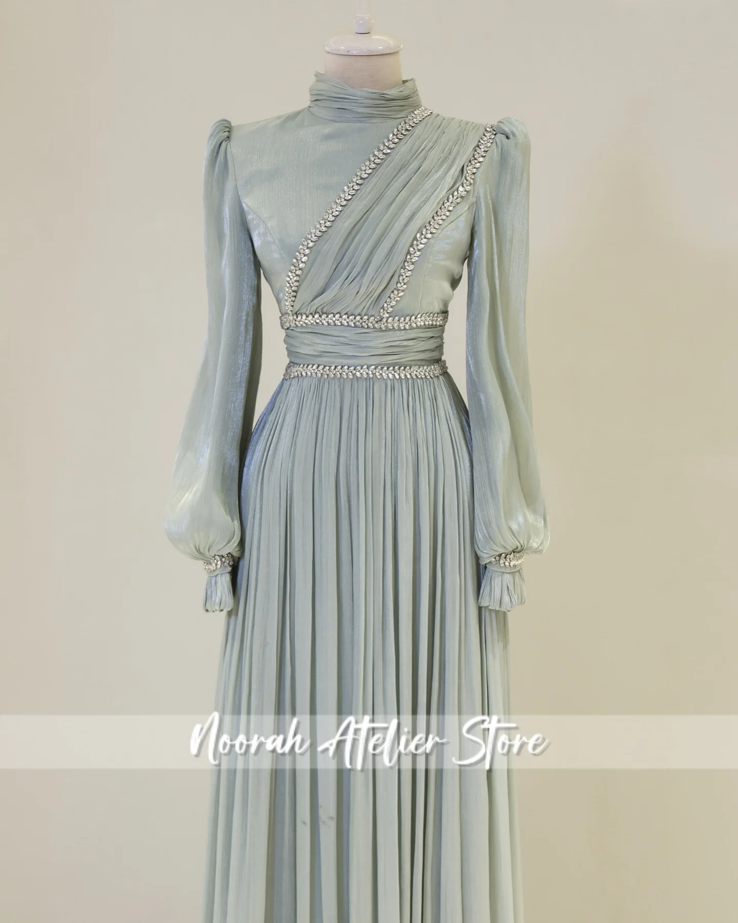 فساتين سهرة إسلامية فاخرة جديدة مطرزة بأكمام طويلة للنساء 2025 دبي H N فستان رسمي طويل فستان رسمي Vestridos مخصص