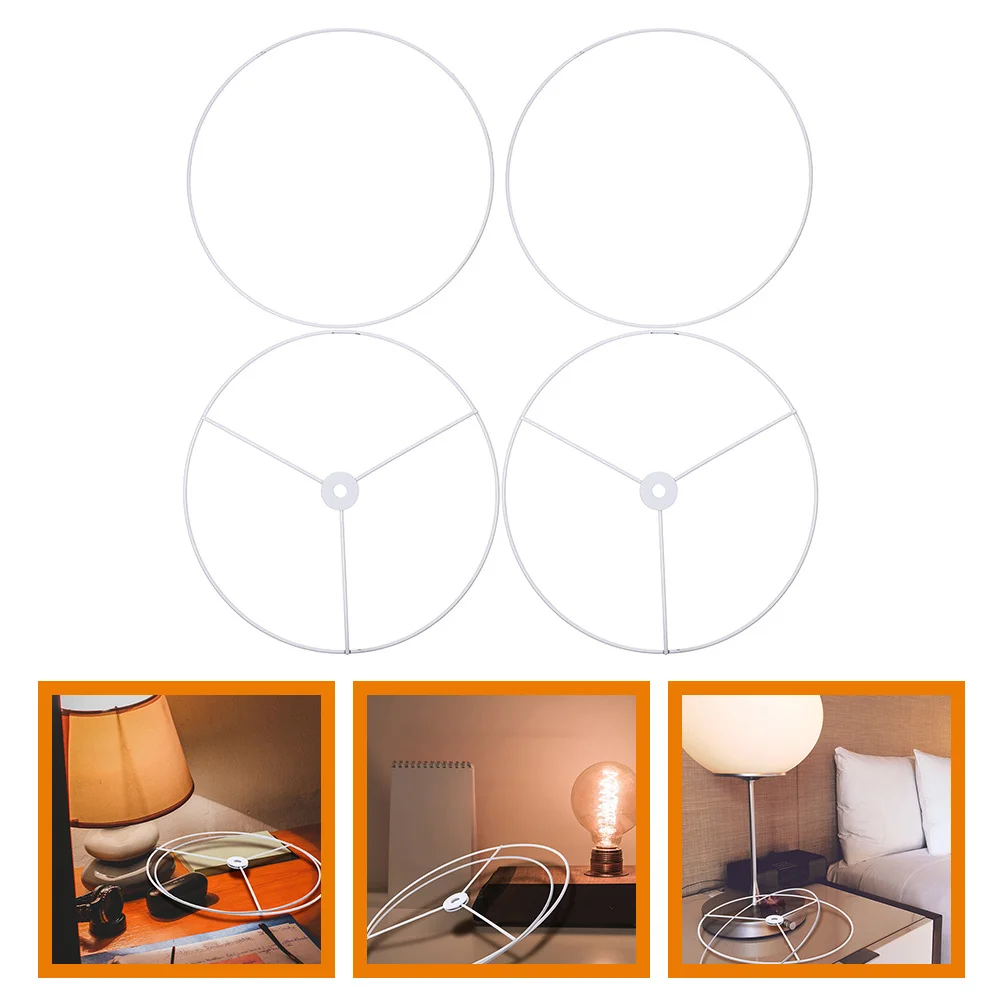

2 set Iron Wire Lamp Shade Frame Ring Replacement Metal Lampshade Holder For Diy Table Floor Lamps Lighting Fixtures Led Bulbs