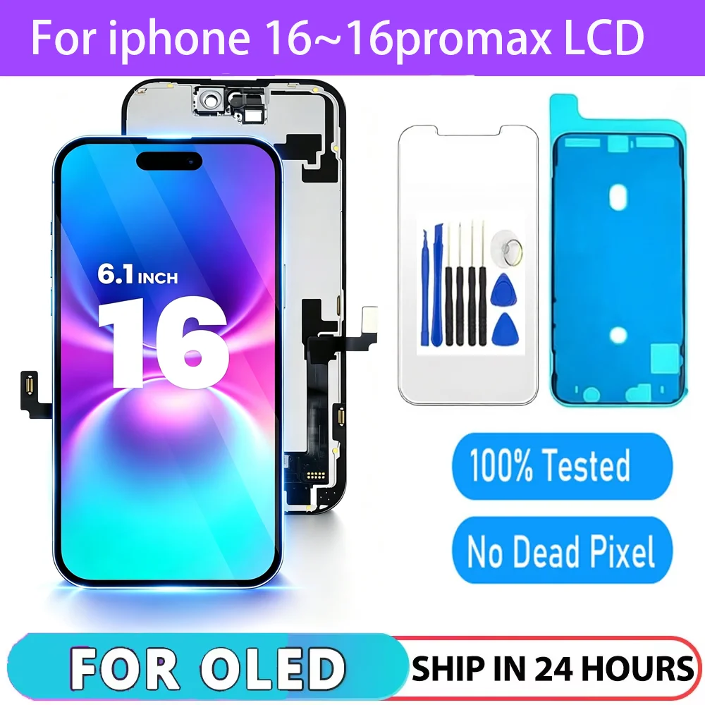 Image of Incell für iPhone 16 Pro 16Plus LCD-Display Touchscreen-Digitizer-Einheit für iPhone 16 Pro Max LCD-Bildschirm-Ersatz