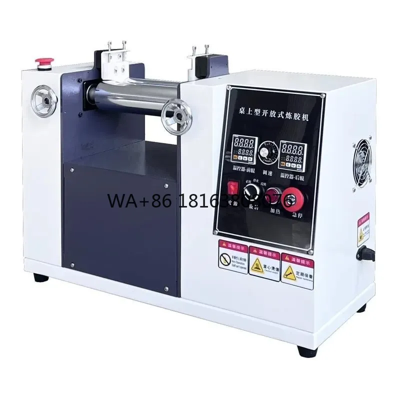 Adjustable Speed Two Roll Mill Electric Heating Lab Rubber Plastic Silicone Mixing Machine for Pvc Eva Sample Preparation