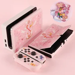 [in Stock] Original Cute Kinomoto Sakura Protective Case Anime Game Accessories Ns Oled Hard Case Soft Handle Cover
