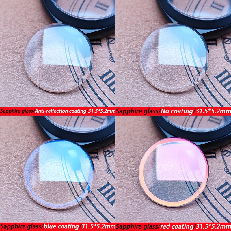 Sapphire Glass AR Coated Watch Mirror Accessories Diameter 31.5mm Scratch Resistant Crystal Mirror Watch Repair Parts