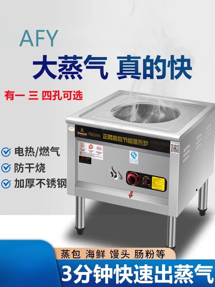 Electric Steamer for Energy Saving Rice Flour Machine Gas Steam Furnace for Home Kitchen Use Steaming Cooker Food Steamer