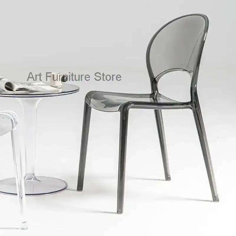 شرفة بلاستيكية كراسي تناول الطعام في الهواء الطلق غرفة المعيشة مريح واضح الطابق كراسي تناول الطعام الألعاب الحد الأدنى Sillas أثاث المنزل QQ