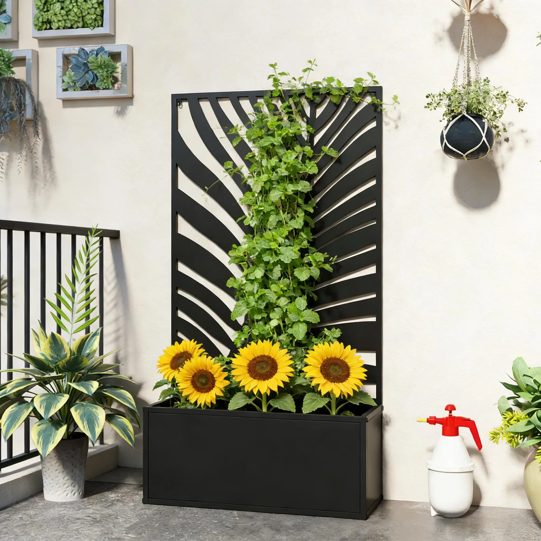 Freestanding  Plant Bed,Wall Mounted Flower Bed,Raised Garden Bed