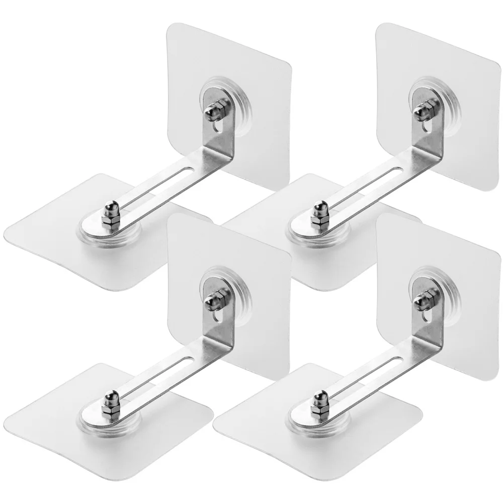 

4 шт., настенные анкеры для мебели, комплект с защитой от наконечников, клей без перфорации для защиты детей, фиксация шкафа, комода, книжного шкафа, сейфа, нет