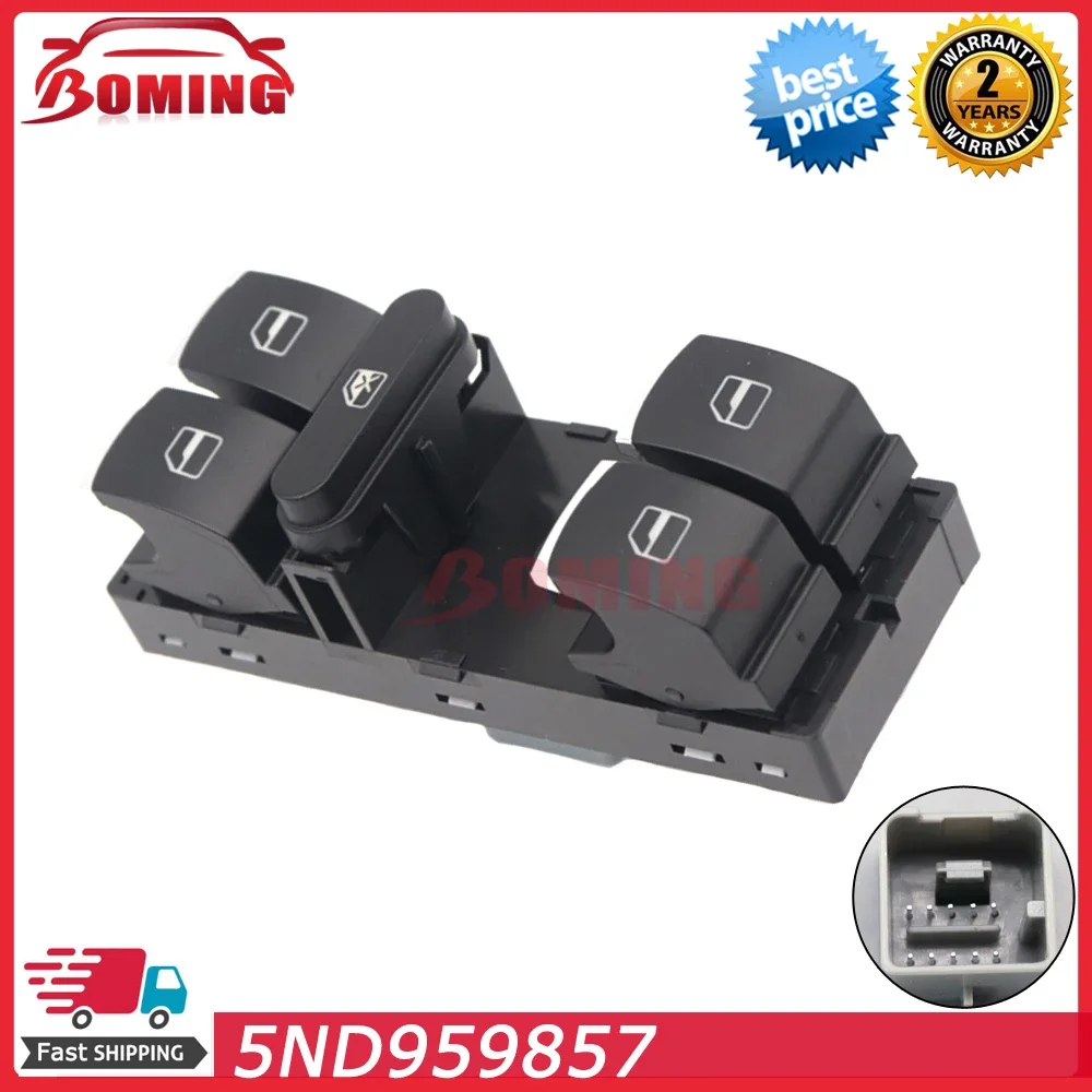 Black Car Master Power Window Switch Control Switches 5ND959857 For Volkswagen CC Golf GTI Jetta Passat Tiguan 5K4959857AXSH