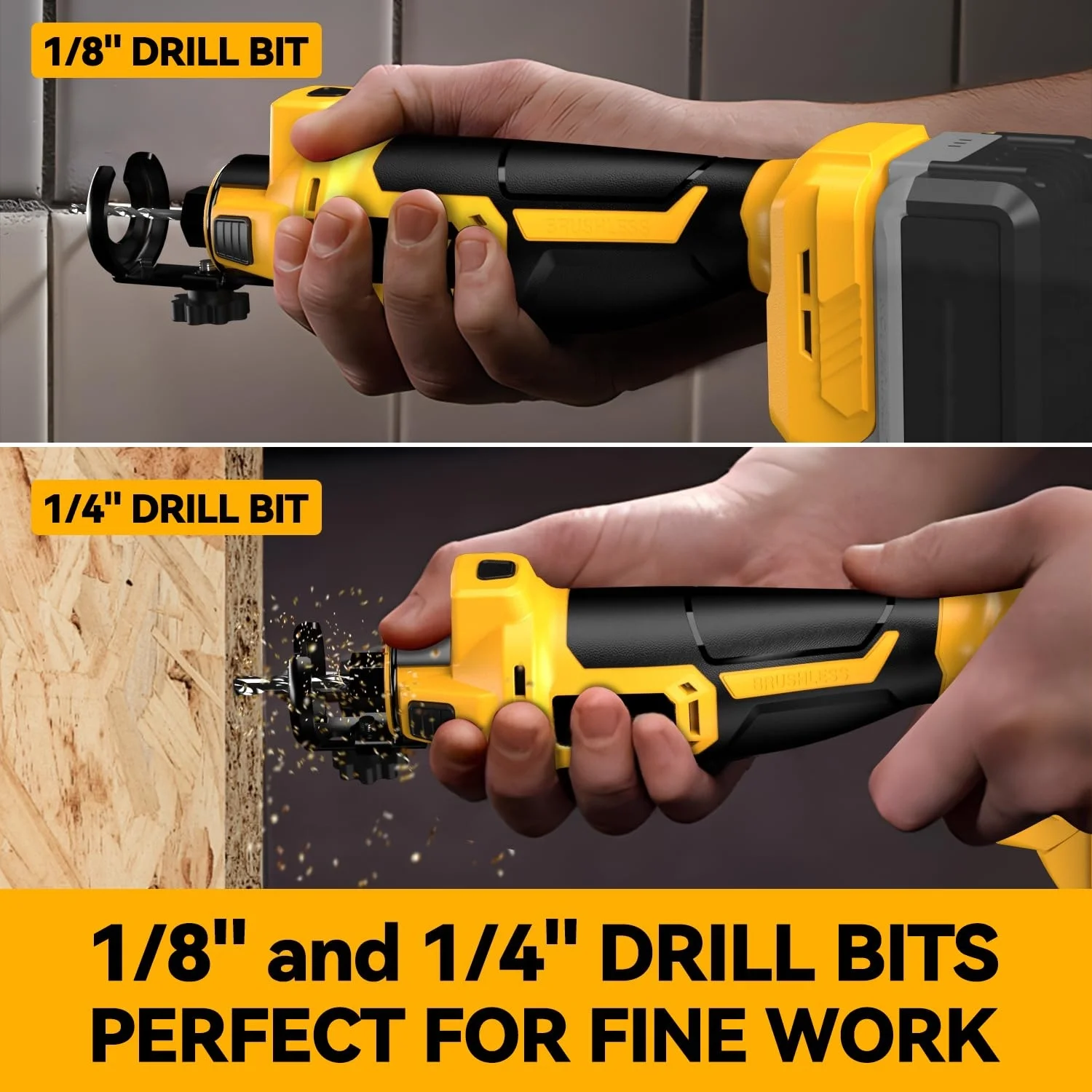 3 Gears Brushless Electric Drywall Cut Out Tool Cutting Woodworking Drywall Sheetrock Tools For dewalt Battery Pin - view 4