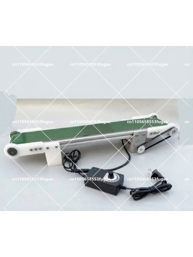 Mini Desktop Conveyor Belt 10x50cm with Photoelectric Counter, PP Plastic Assembly Line, Adjustable Speed for Lab & DIY Projects