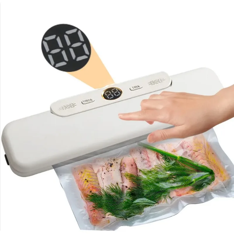 

Automatic Commercial Vacuum Sealer Food Packaging Machine Light Emitting Diode Display Digital Electric Plastic