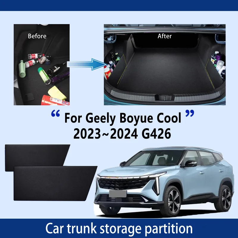 

Car Accessories For Geely Boyue Cool 2023~2024 G426 Trunk Storage Partition Multifunction Storage Auto Interior Parts Organizer