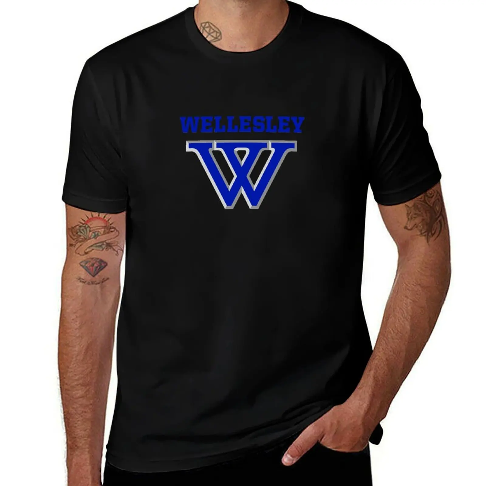 العلامة التجارية Wellesley جودة رجل القطن كلية عادية تي شيرت مضحك تي شيرت فاخر قميص عالية تي شيرت قمصان رجل