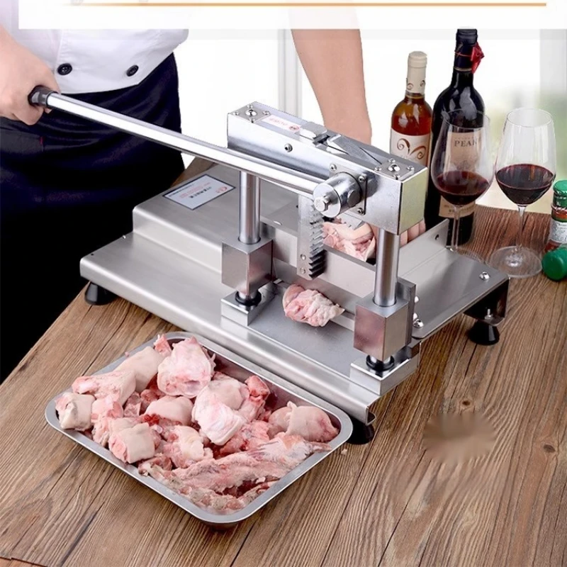 Резак для костей из нержавеющей стали, коммерческая машина для нарезки замороженного мяса, ручная машина для резки костей, машина для резки свиных рысаков, баранины, ребер, пила