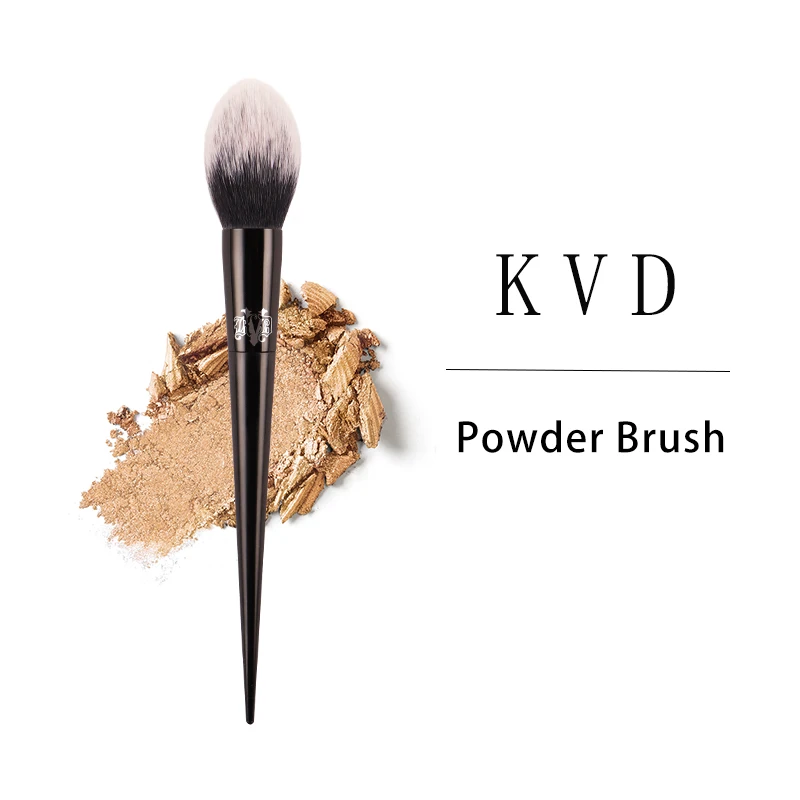 Kat Von D- Makeup Brush 20 Powder Brush Soft Fiber Hair Elegant Black Handle Brand Makeup Brushes for Woman