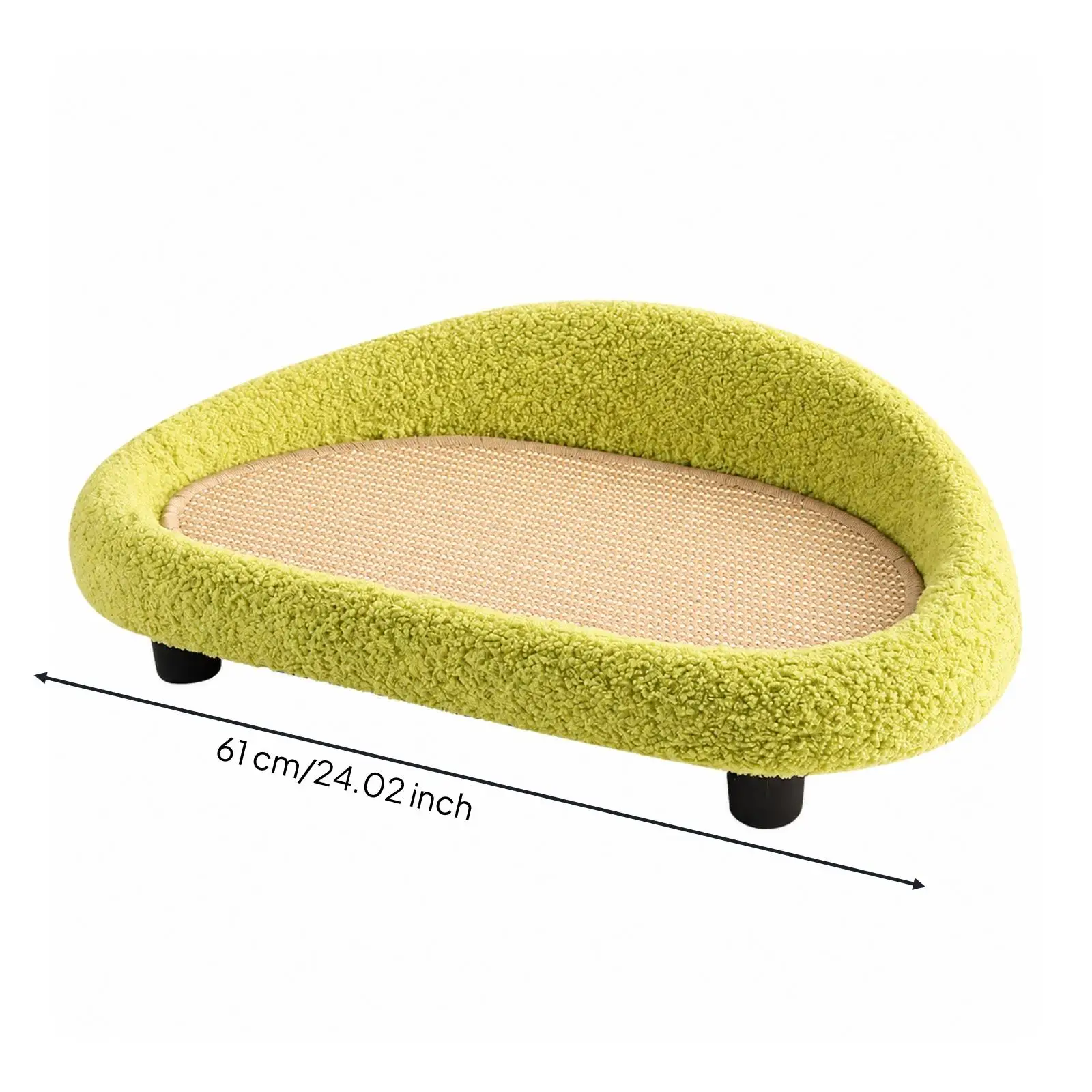 Cat Scratch Post Bed with Sisal Surface and Cushioned Lounging Area for Kittens to Satisfy Clawing and Napping Instincts