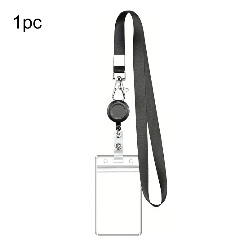 1/3 Stück Kartenhalter mit hängendem Seil, wasserdichtes PVC, skalierbare Brustschnalle für Arbeitsausweis und Namensschilder, Kartenaufbewahrungszubehör TMZ – Detail 10