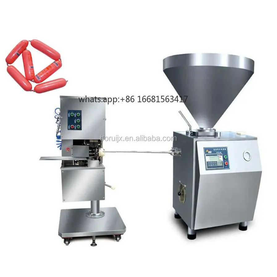 Factory Direct SalesFully Automatic Sausage Stuffer Filler For Ham Meat Quantitative Filling Machine 200-500kg/H Capacity Electr