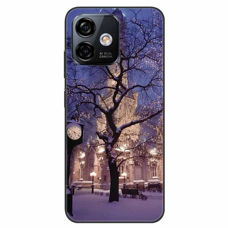 For Ulefone Note 16 Pro Global Case Black TPU Fashion Silicone Funda Coque for Ulefone Note 16 Pro Soft Covers 6.52 Cute Cartoon