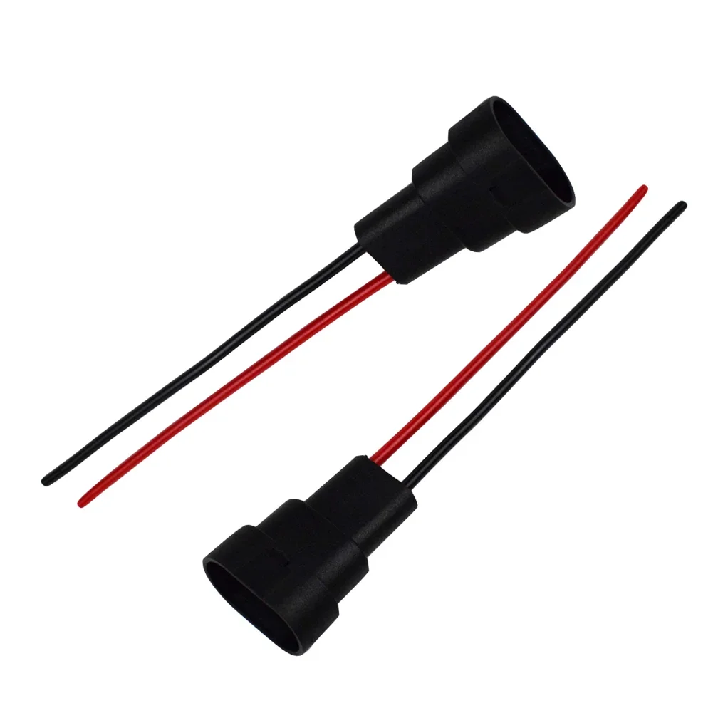2 Pcs HB3 9006 HB4 Bulb Socket Male Adapter Connector for Headlight Fog Lamp Headlight Male Pre-Wired for 9005 H10 Bulb Socket