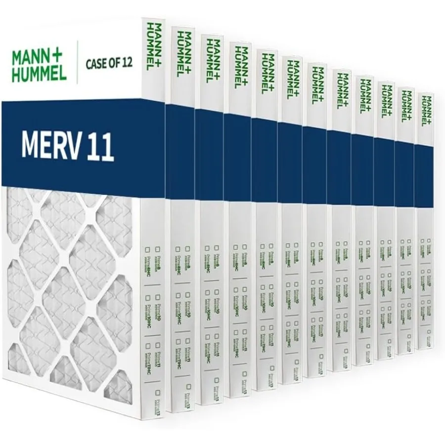 15x20x2 MERV 11 주름형 HVAC 에어컨 히터 필터 12개입 정확한 크기 14.5 x 19.5 x 1.75 인치 흰색 고효율 공기 필터