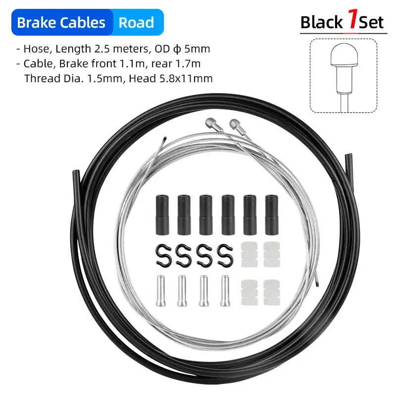 Bremsschaltwerk Kabel Kit Carbon Stahl Draht MTB Rennrad Vorne Hinten Innenleitung Shifter Kabel Draht Schnalle Disc System Teile