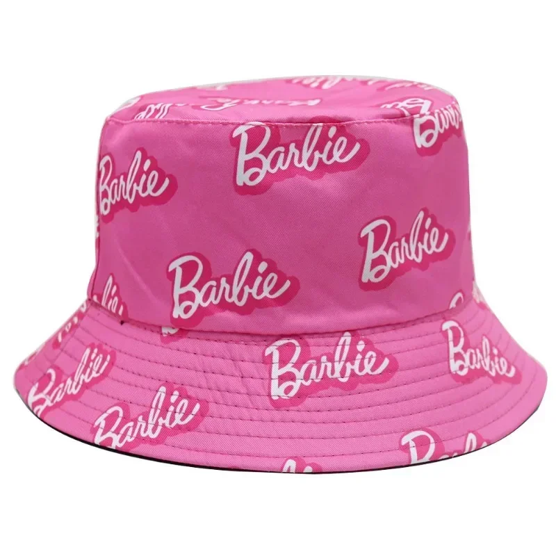 Kawaii Barbie Bucket Hat Fisherman's Hat Anime Cute Cartoon Sunshade Hats Sweet Girl Sunscreen Cap Casual Versatile Harajuku Y2k