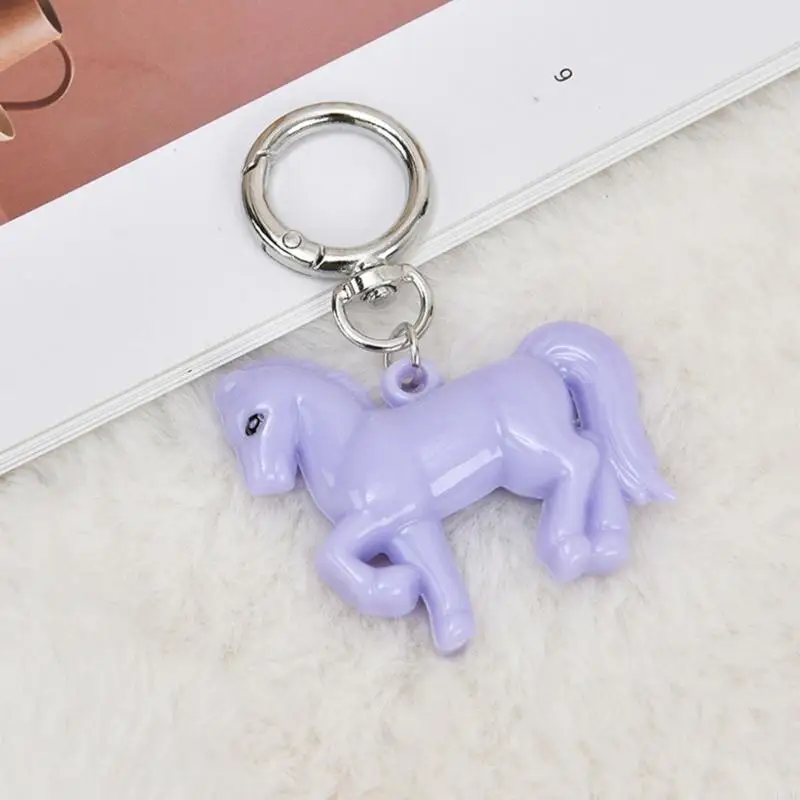  Portable Decorative Horse Keychain for Bag and Backpack Accessory Featuring Realistic 3D Horse Design in Acrylic Material