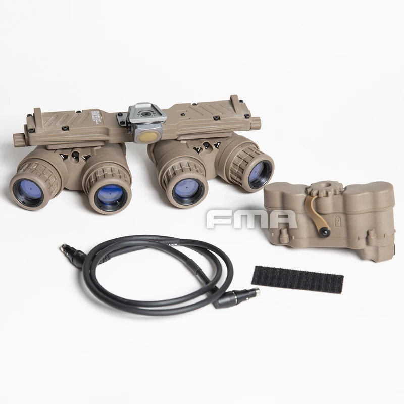 FMA New Tactical GPNVG18 BNVS Version Night Vision Goggles NVG DUMMY Model With Functional Version Battery BoxTAN TB1289-B